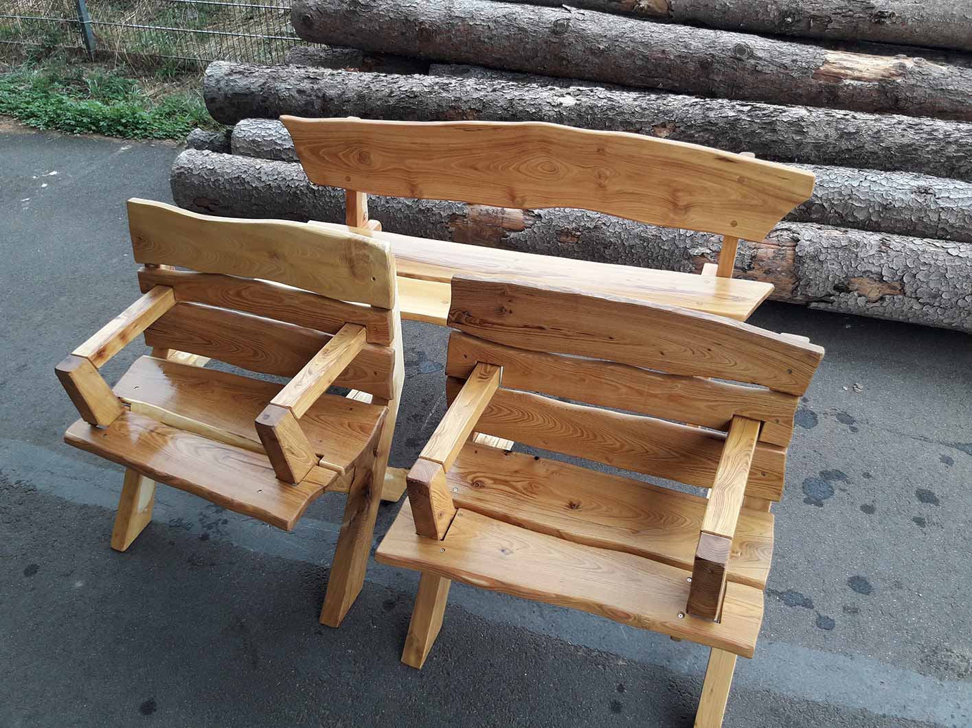 Gartenmöbel aus Robinie in Apolda kaufen bei Holz Beck - Sitz Set