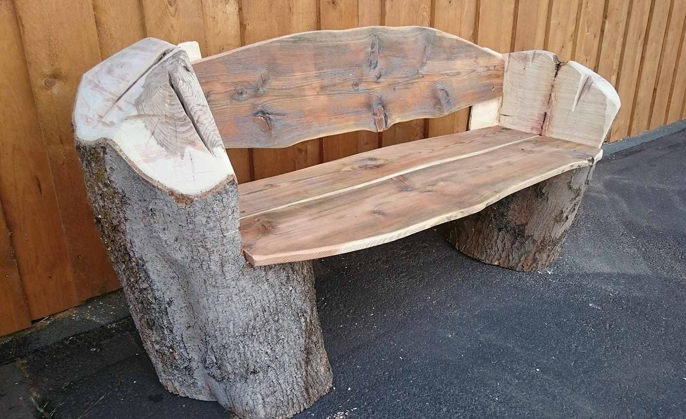 Holz Bänke mit Holzstämmen in Apolda kaufen bei Holz Beck