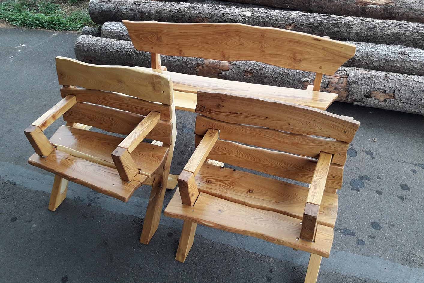 Gartenmöbel aus Robinie in Apolda kaufen bei Holz Beck - Sitz Set